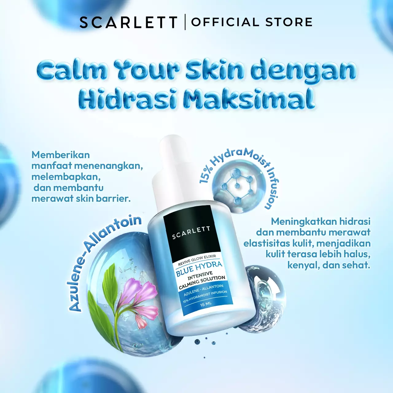 Scarlett Whitening Blue Hydra Intensive Calming Solution