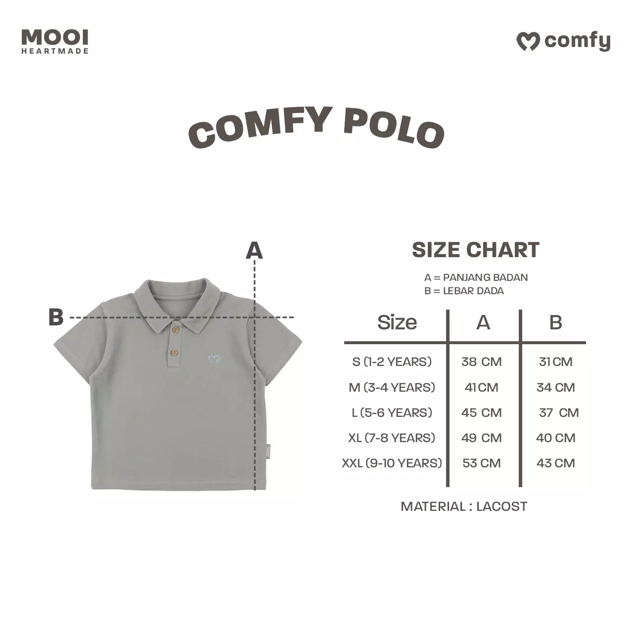 Mooi Kemeja Anak Laki-Laki Comfy Polo Basic - Navy