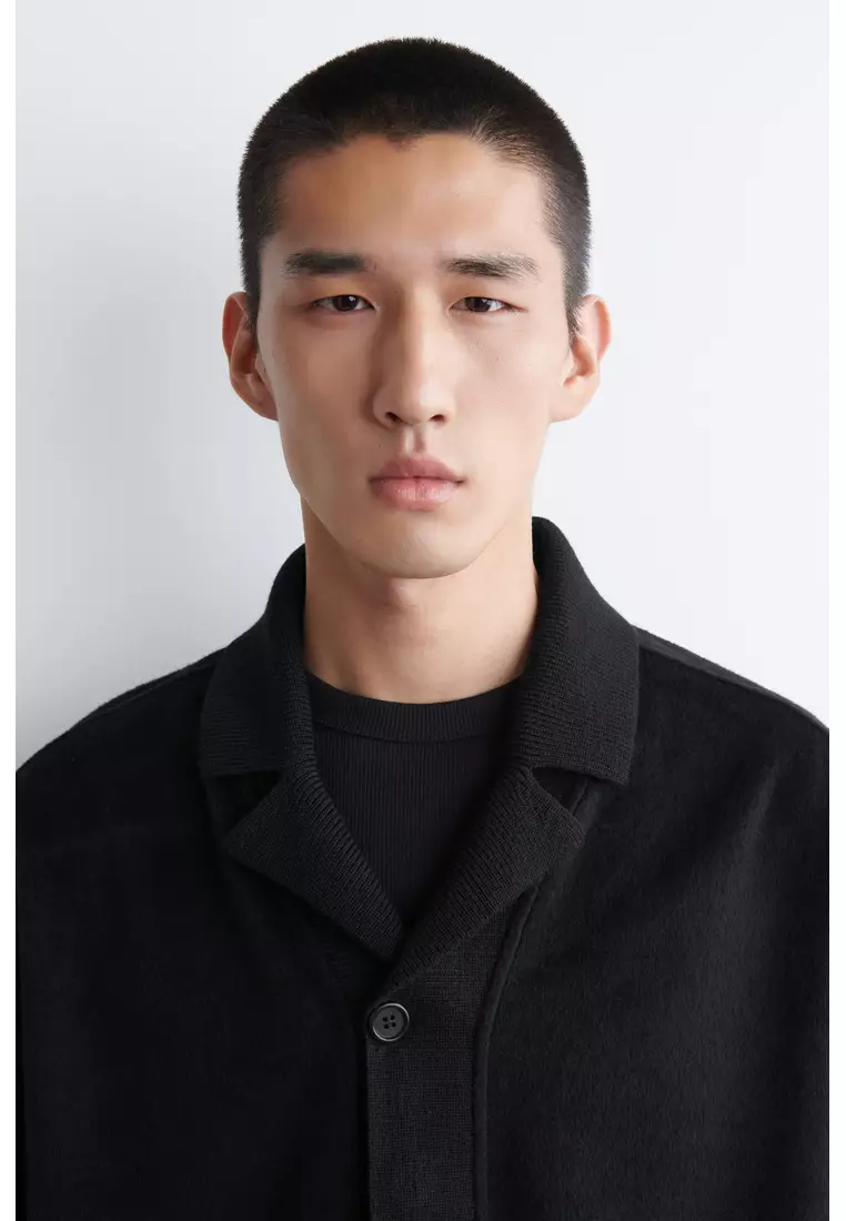 PLACKET-DETAIL WOOL-BLEND POLO JUMPER