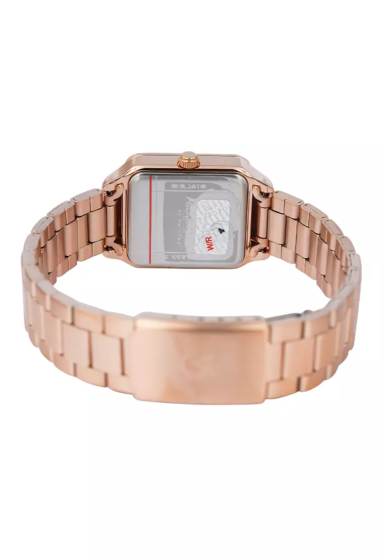Alexandre Christie 2A79 LDBRGSL Jam Tangan Analog Wanita - Rosegold White Dial Stainless Steel