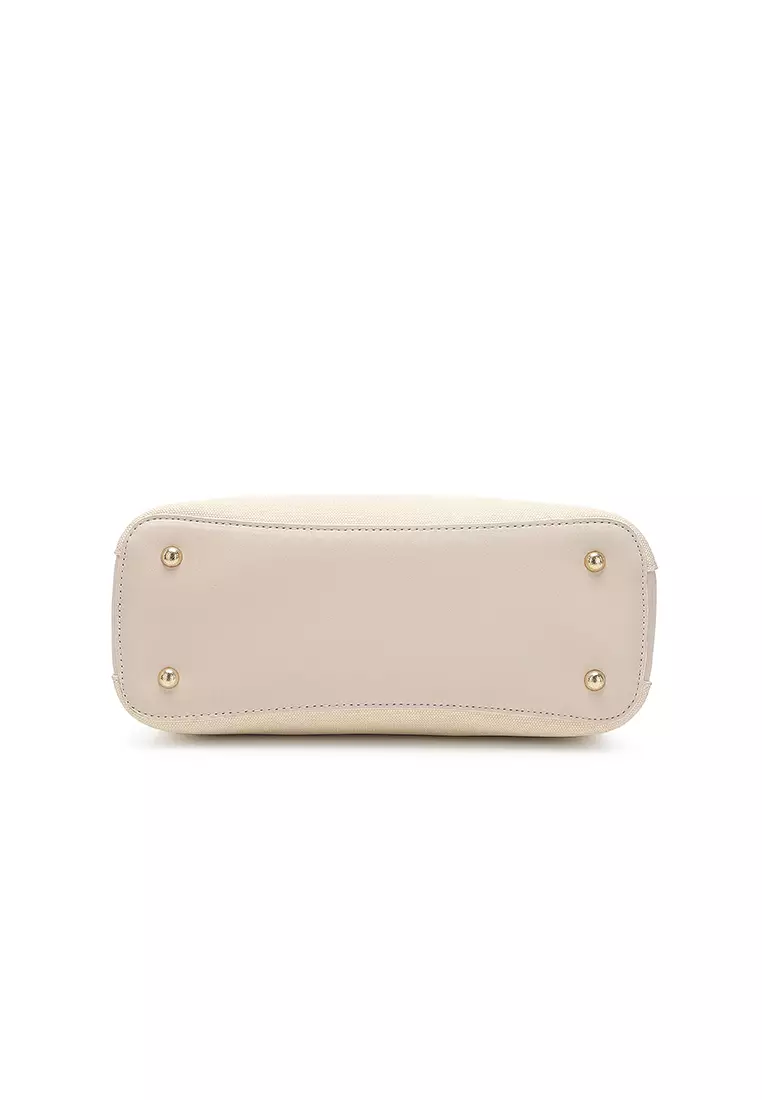 Women's Top Handle Bag / Sling Bag / Crossbody Bag / Shoulder Bag (Tas Tangan Wanita / Tas Selempang Wanita / Tas Bahu Wanita) - Krem