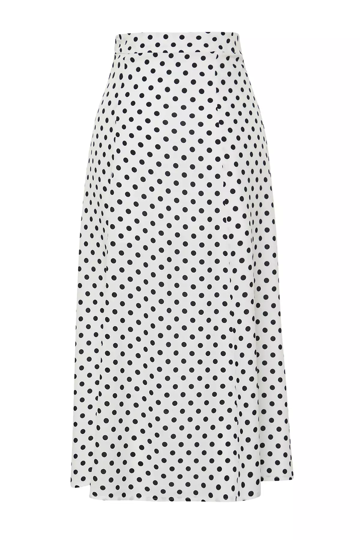 Polka Dot Slit Skirt