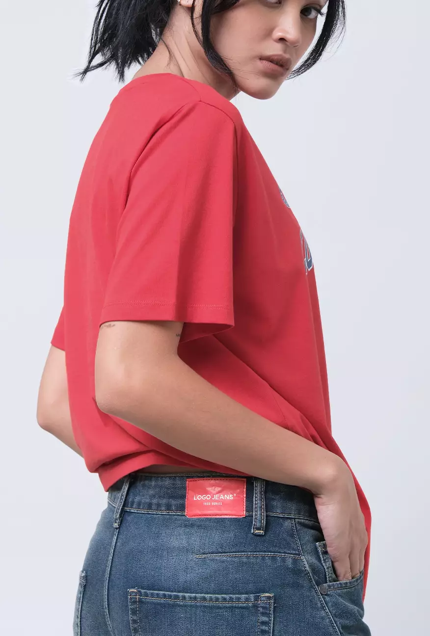 Kaos Wanita Aletta Red