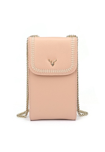 HAPPY FRIDAYS pink Stylish Leather Chain Shoulder Bags JN33 BA2FAAC63A9119GS_1