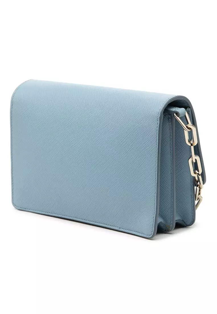 Pre-Loved Prada Saffiano Lux Wallet On Chain