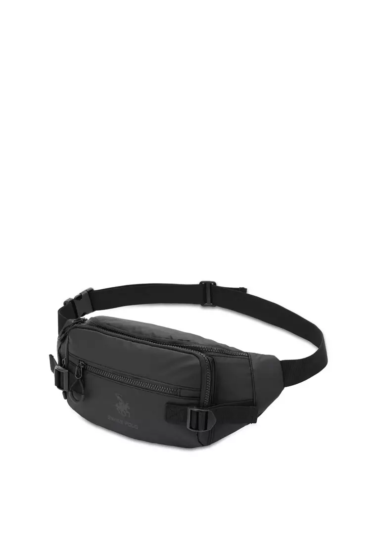 Men's Waist Bag / Belt Bag / Chest Bag (Tas Pinggang / Tas Dada Pria) - Hitam