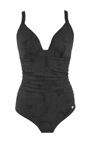 Sunseeker black Minimal Cool D Cup One-piece Swimsuit 6BB16US78E53FAGS_1