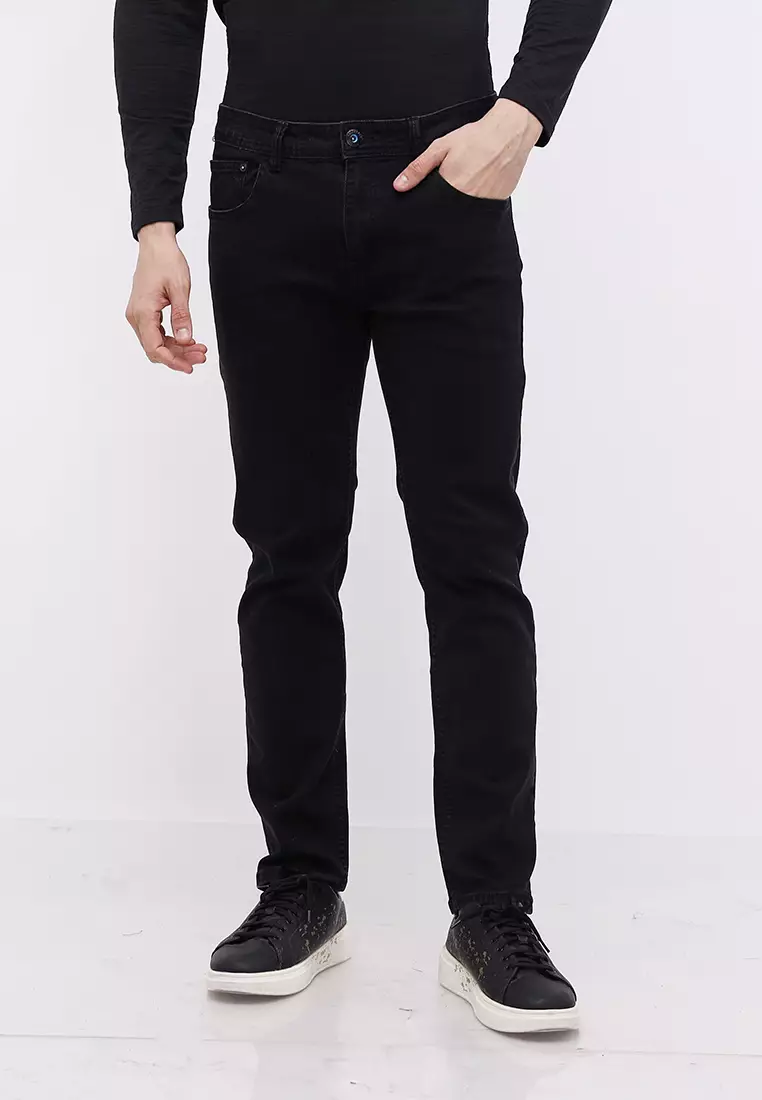 Buy Ego Denim Long Pants Slim Tapered Fit Stretch Jeans 2024 Online