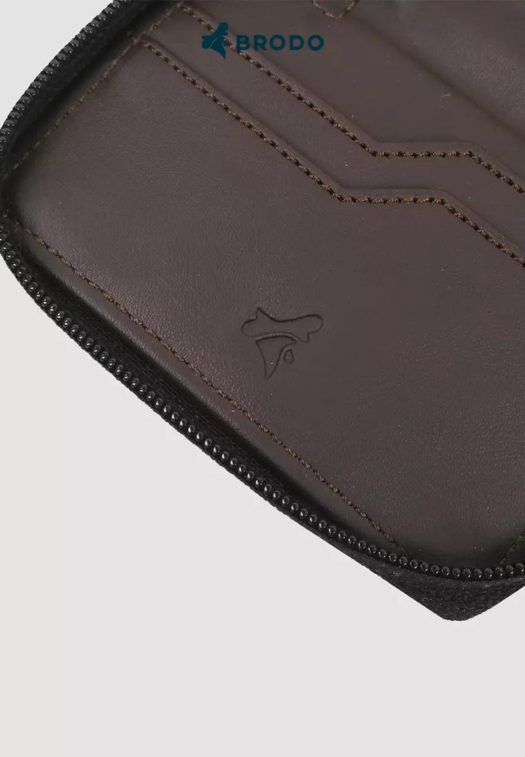 BRODO - Folde Z+ Synthetic Leather Key Wallet Brown