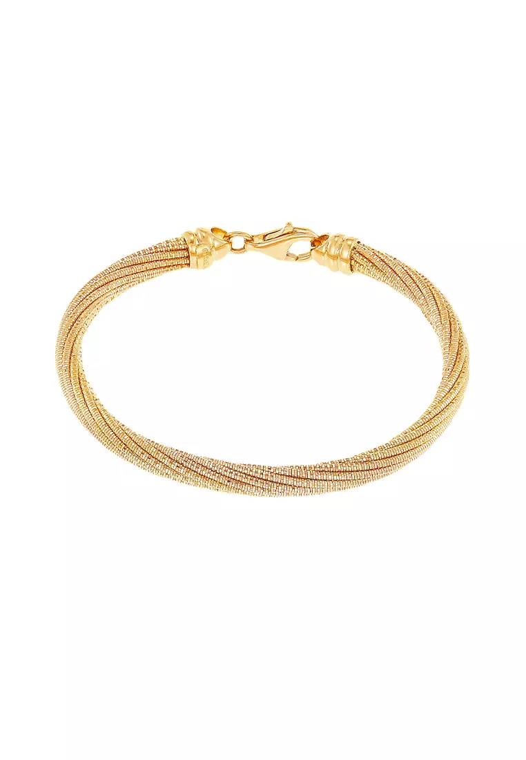 HABIB Oro Italia 916 Cavo Rose and Yellow Gold Bangle GB8528(R)-BI (22K Gold)
