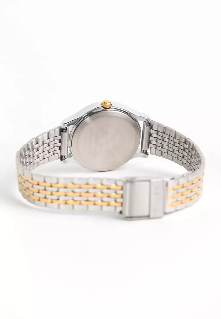 Timex Tl87 Series Two Tone Stainless Steel Analog Quartz Watch For Women TW00NTD22E