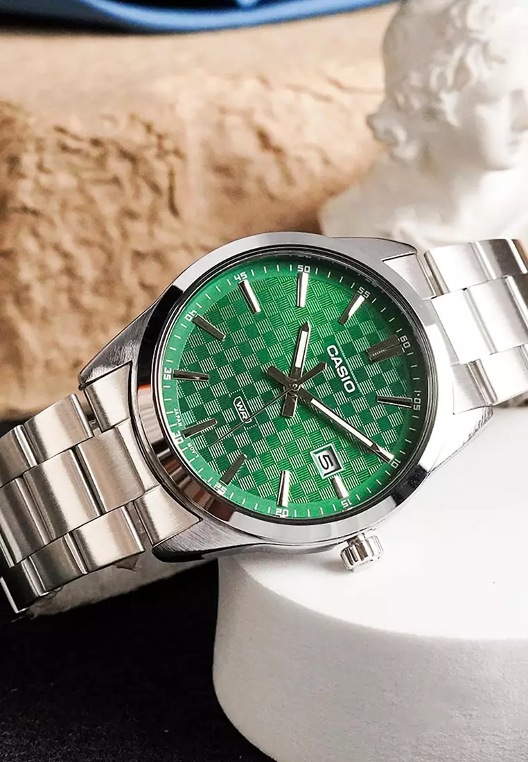 Men's Analog Watch MTP-VD03D-3A1 Silver Stainless Steel Strap