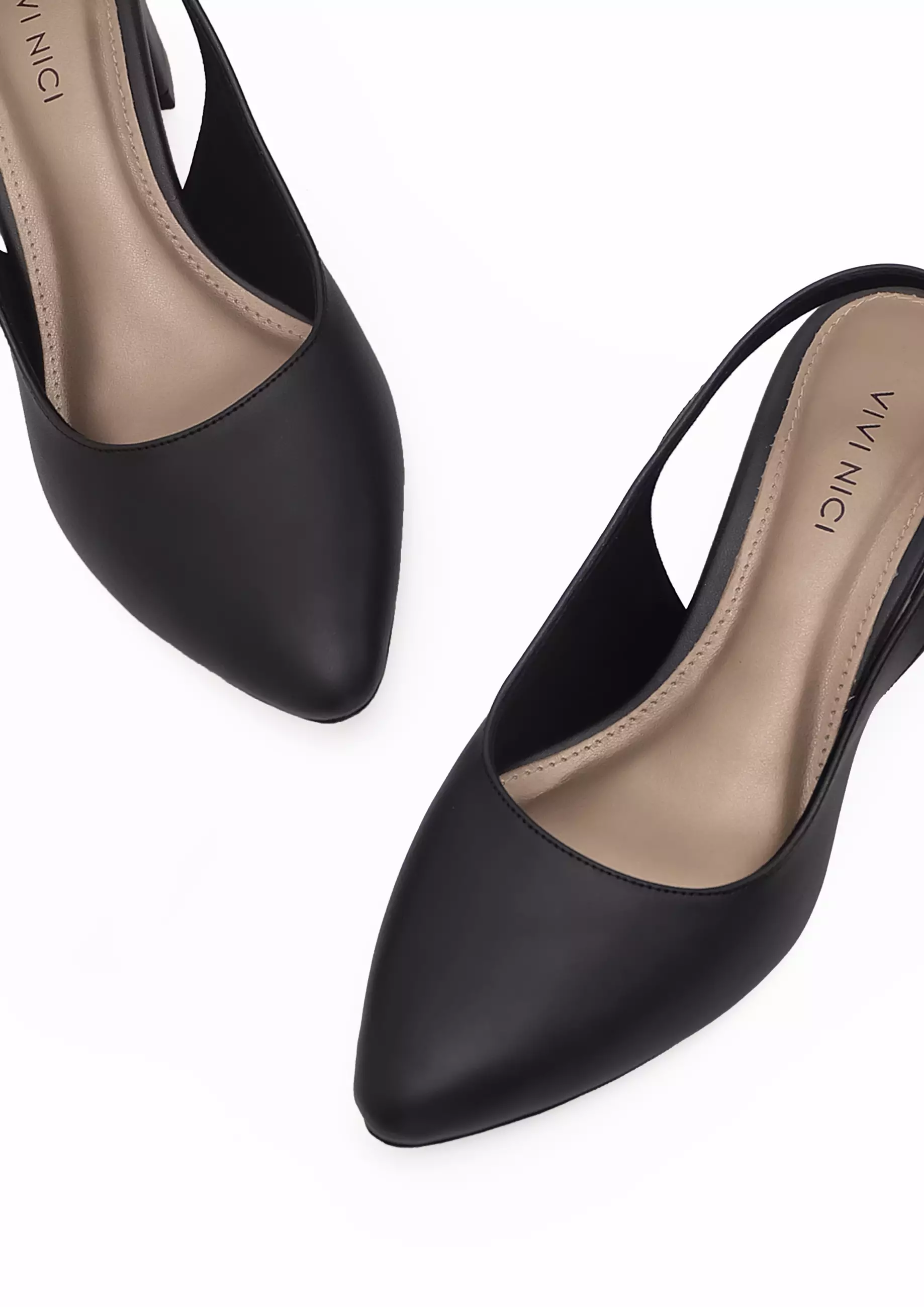 VIVI NICI - Selena Sepatu Sandal Mules Hak 5 cm Black Solid