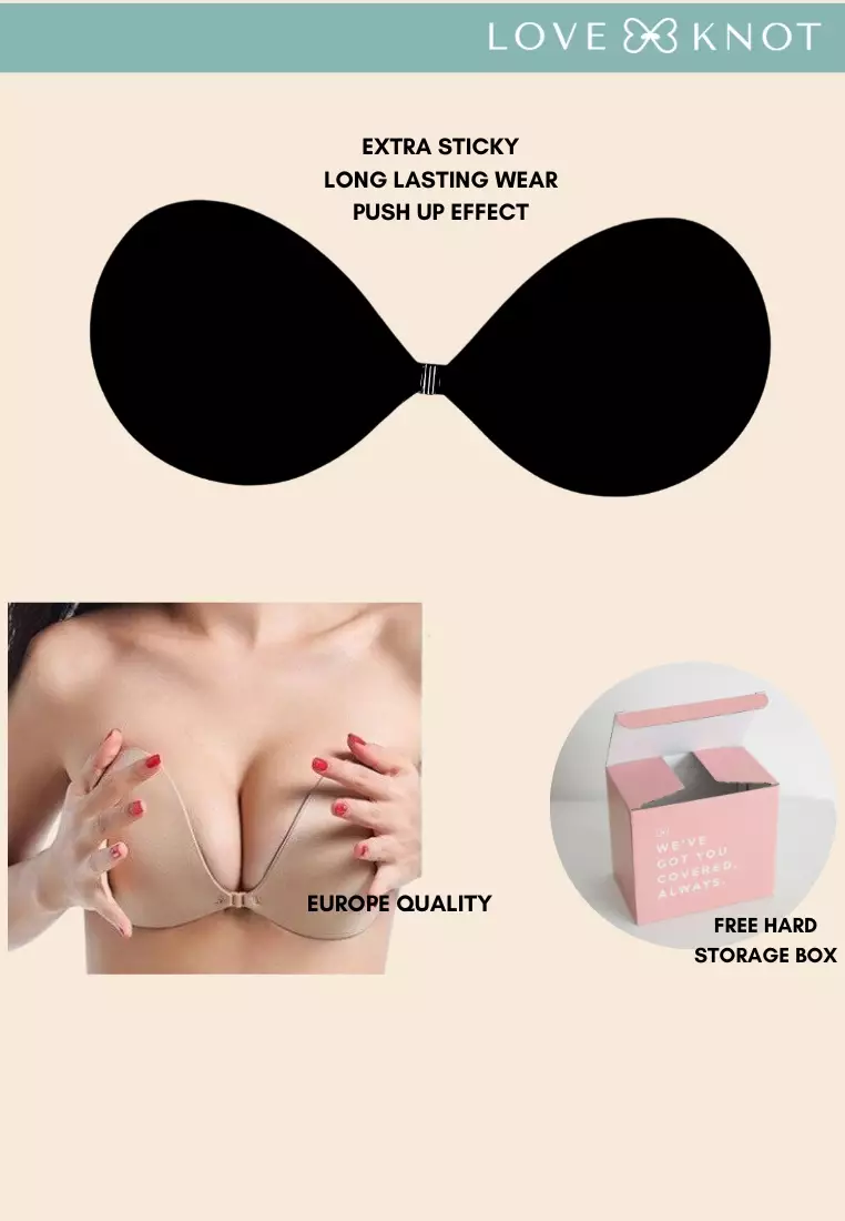 Love Knot [3 Packs] Round Shape Seamless Invisible Reusable Adhesives Push  Up Nubra Stick On Wedding Silicon Bra (Beige) 2024, Buy Love Knot Online