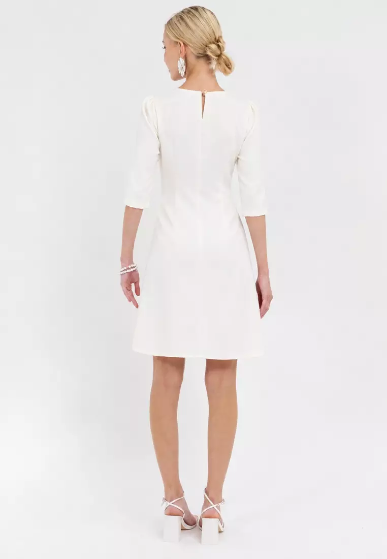 DUNEA Filipiniana Long Sleeves Bougainvillea Dress