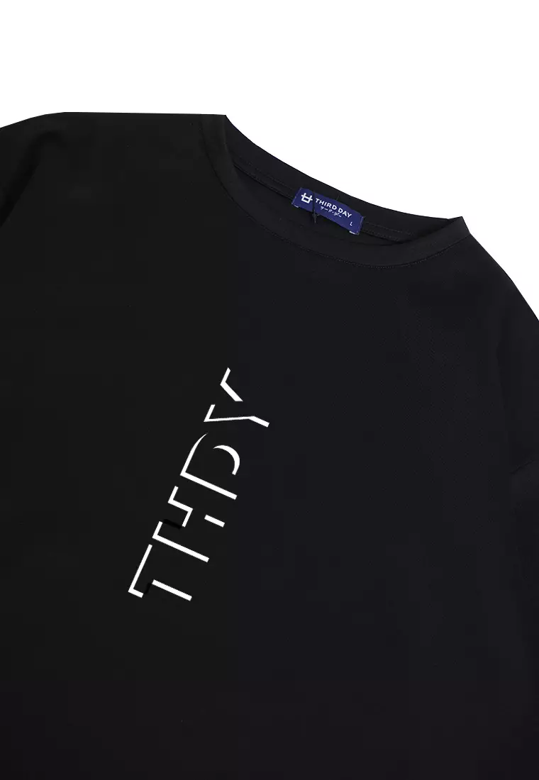 MTL78 kaos t shirt pria oversize thirdday Thdy outline ver hitam