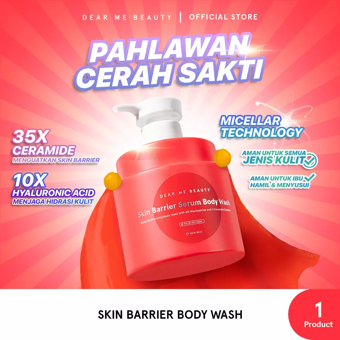 Jual Dear Me Beauty Dear Me Beauty Skin Barrier Body Wash Original 2024