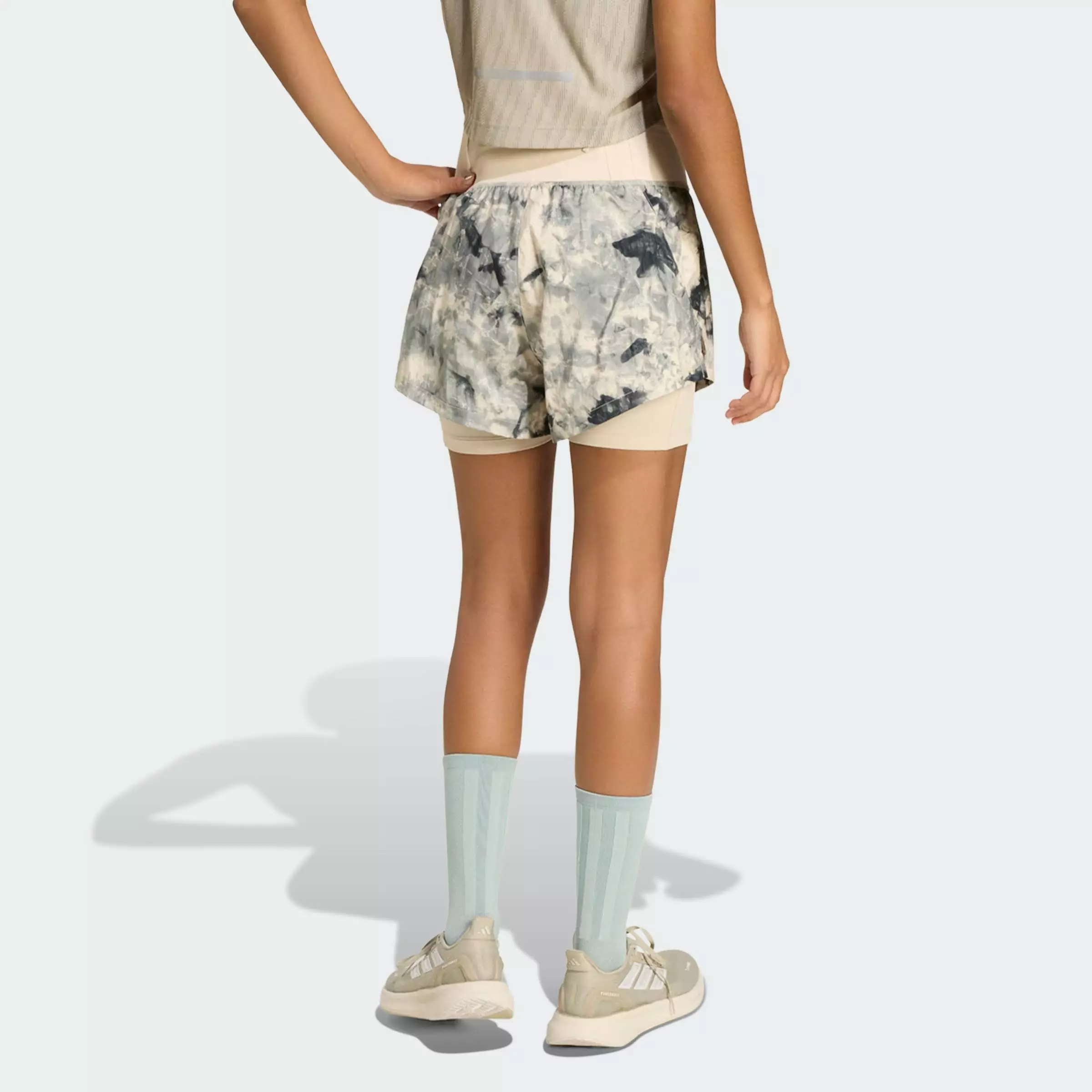 Running adi365 Spray Dye 2in1 Shorts Women Beige KA0321