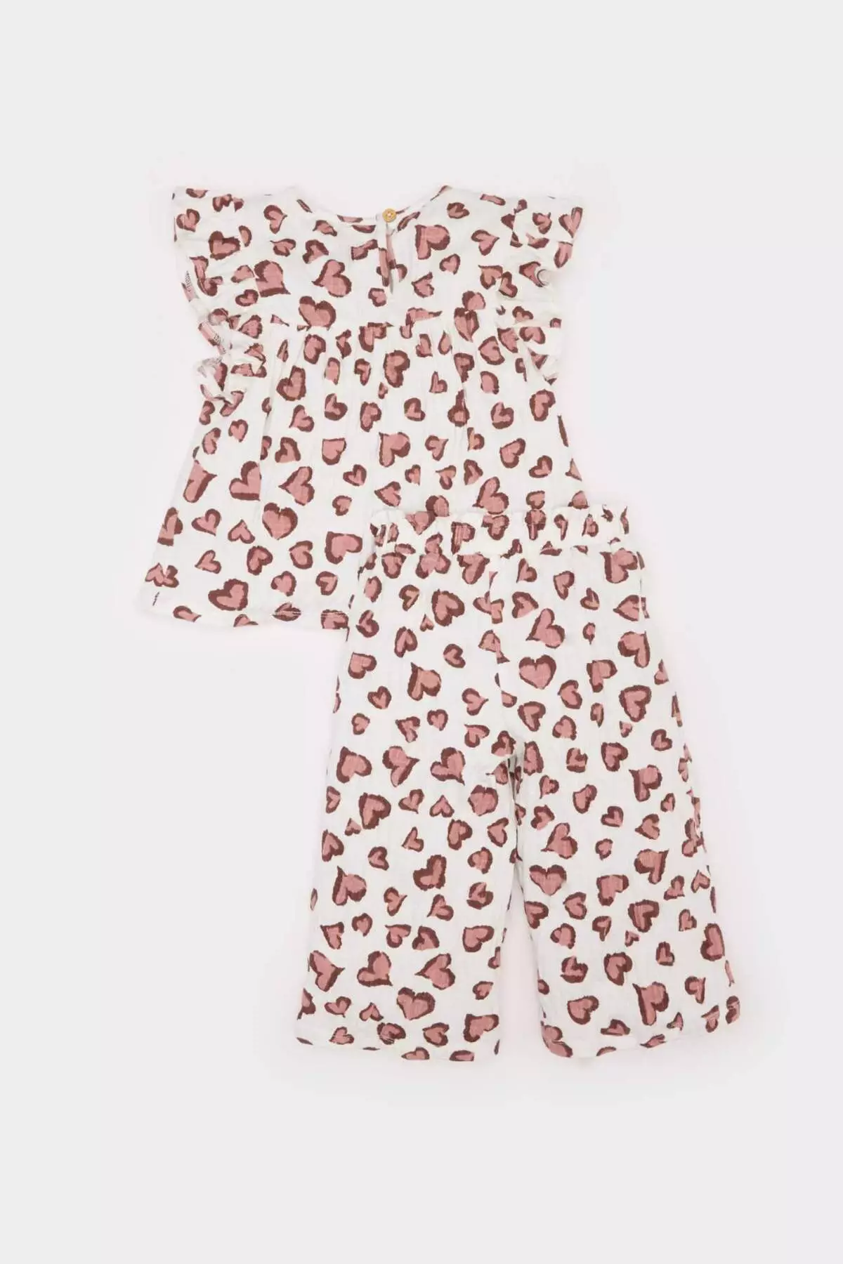 Baby Girl 2-Piece Set Leopard Print Short Sleeve T-Shirt Elastic Waist Bottom E5440A525Sm