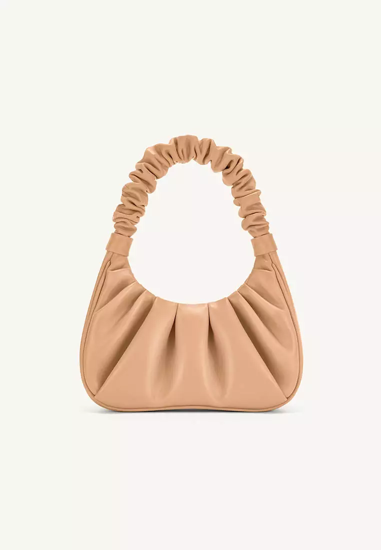 JW Pei Gabbi Ruched Hobo Handbag - Cane Sugar