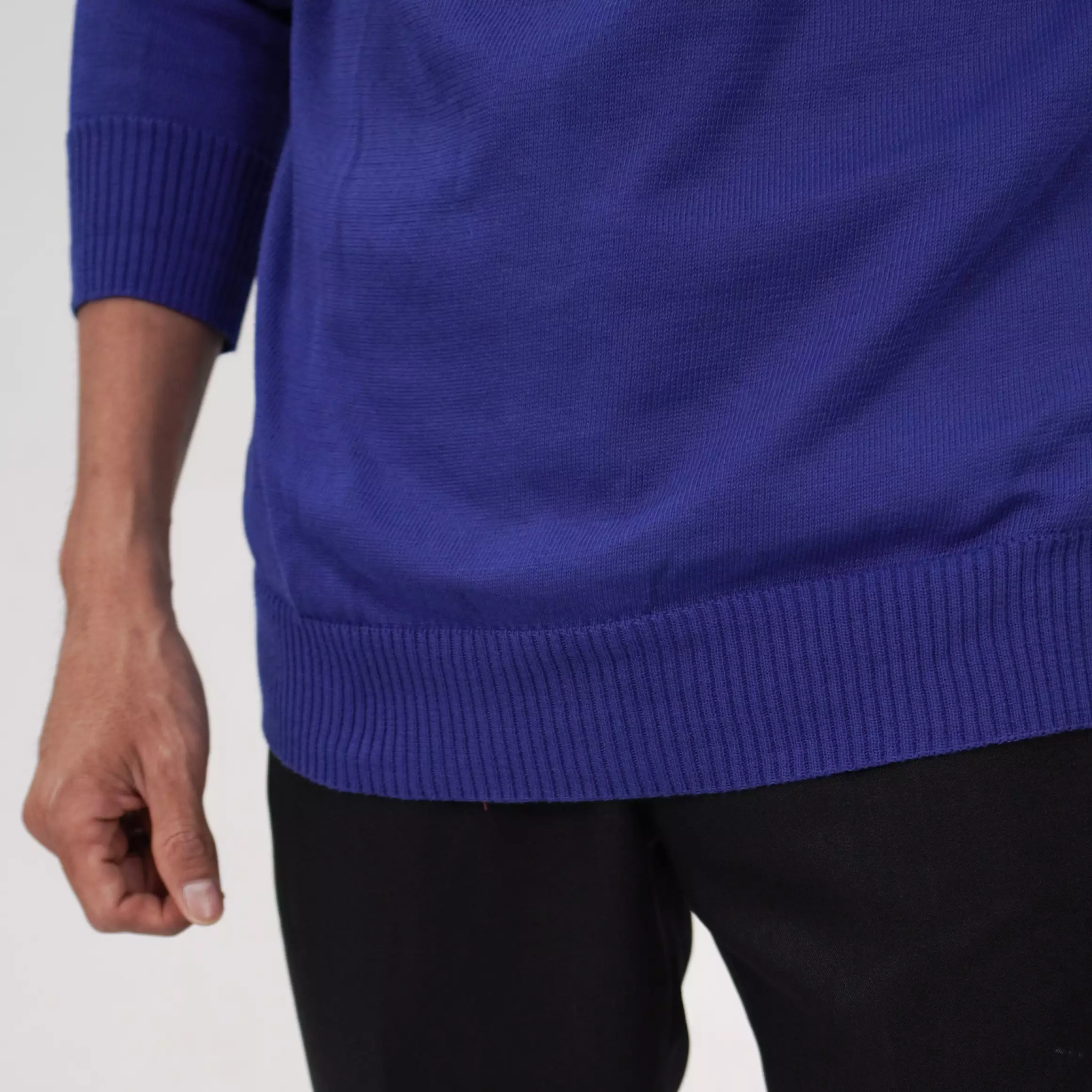 OTNIEL Knit Sweater Pria Sweater Rajut Pria Krah O Neck Sweater Knit Outer Pria - BIRU BENHUR