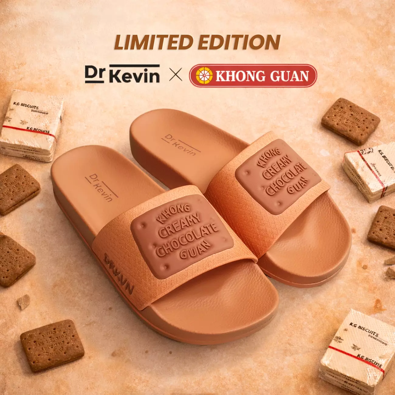 Limited Edition Collab Dr Kevin x Khong Guan Sandal Flat Selop Pria 871-999