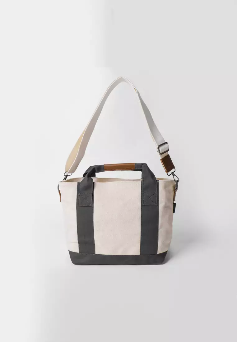 Pamole - Tas Selempang Wanita Bahan Kanvas Penutup Resleting - Kelly Series Comb Abu