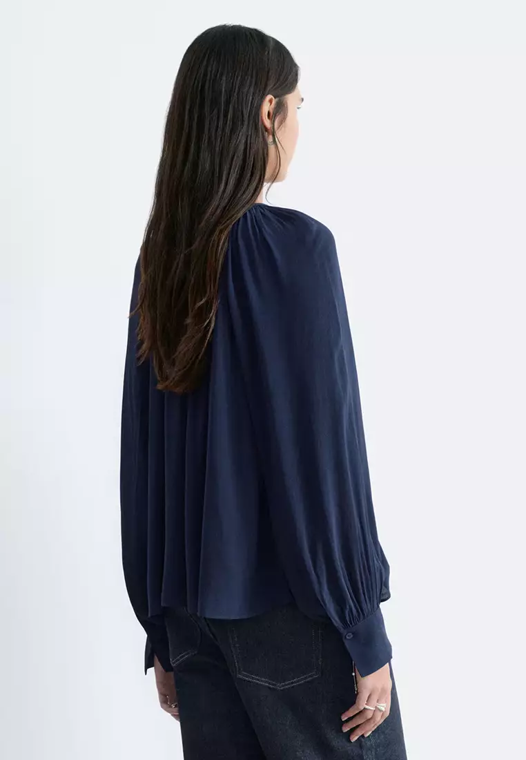 Balloon-Sleeve Blouse
