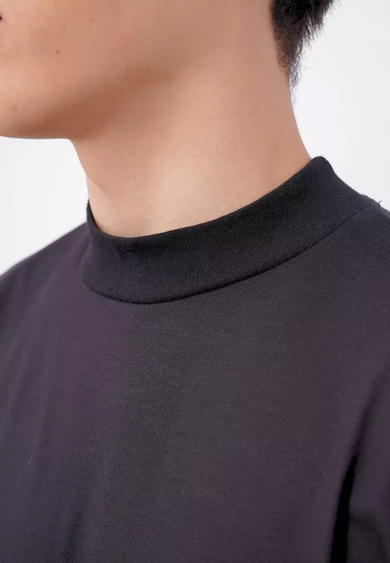 Ryusei Fitted Tee High Neck Neo Flex - Kaos Pria High Neck Slim Fit Premium