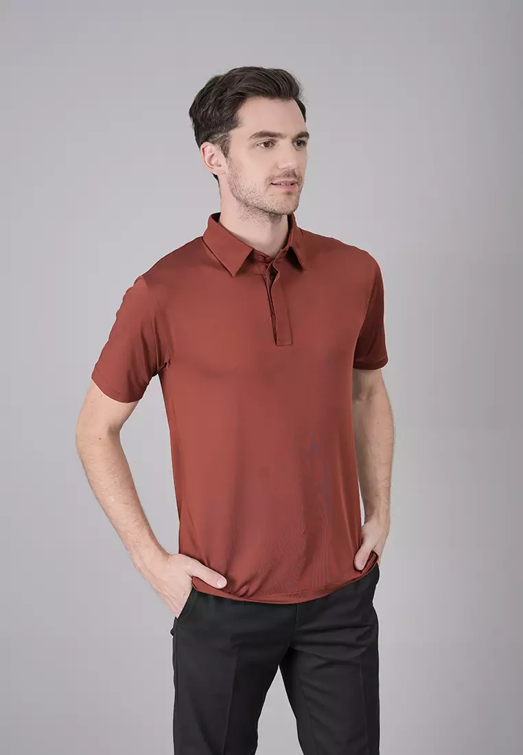 Johnwin - The Alpha Drifit - Kaos Polo Pria - Motif Polos - Lengan pendek - Mikrofiber & Polyester - Mudah Menyerap Keringat - FWS