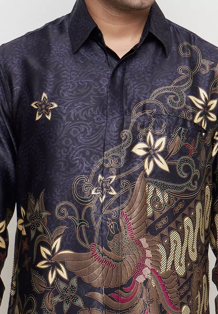 Exclusive Slimfit Jivan Kemeja Batik Pria Lengan Panjang