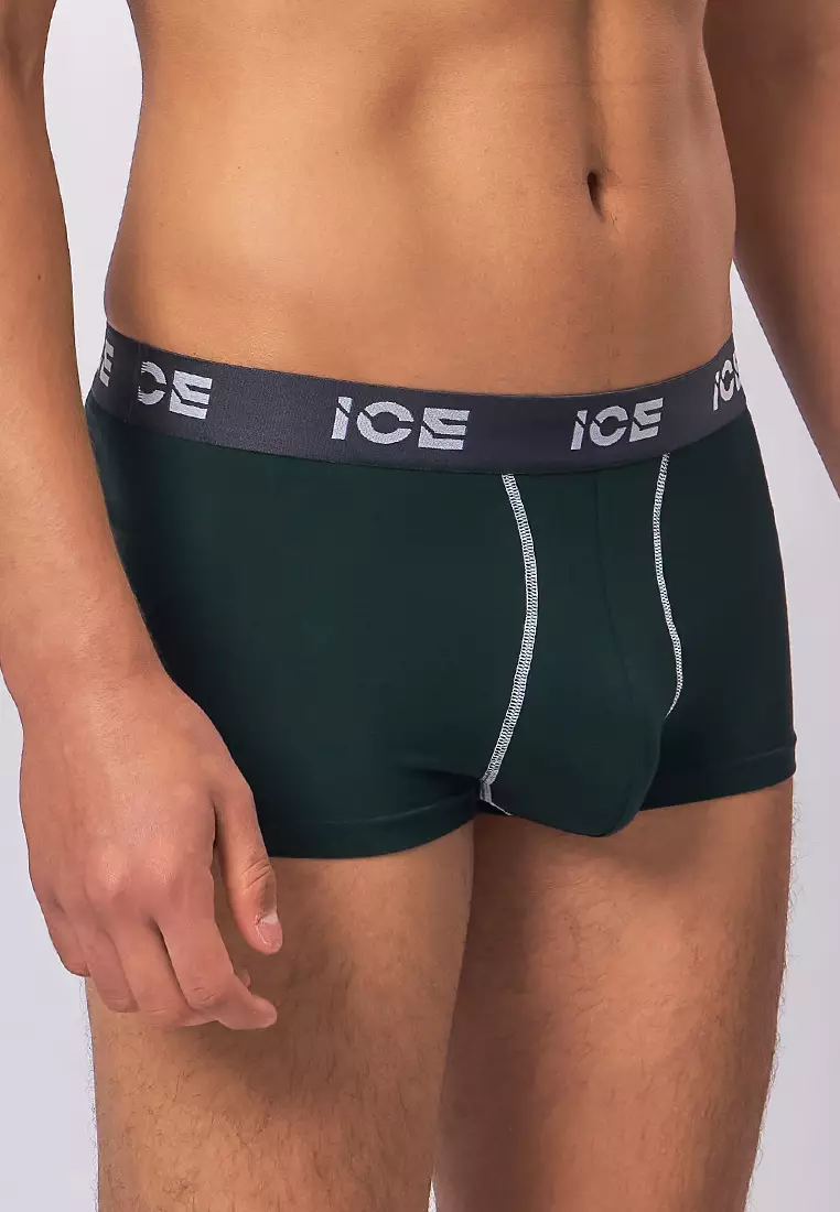 Ice Men Boxer Briefs With Pouch Contrast Stitch Nolan02 - Pine (Single Pack)