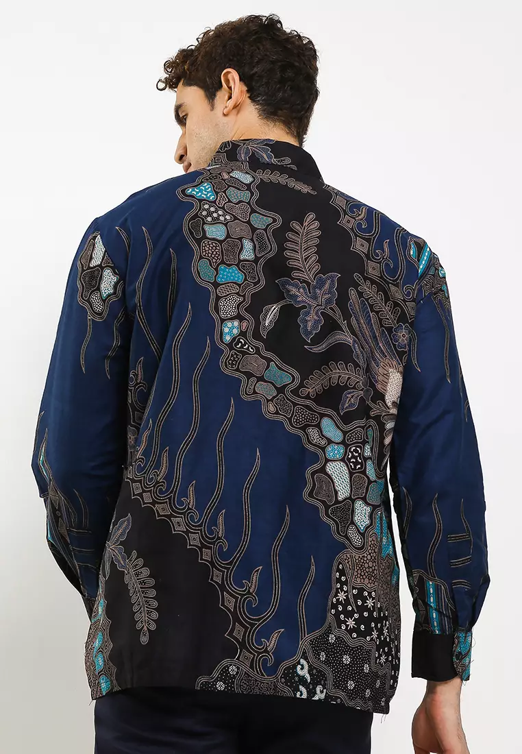 Kenari Kemeja Batik Exclusive Premium Pria Casual Modern Lengan Panjang