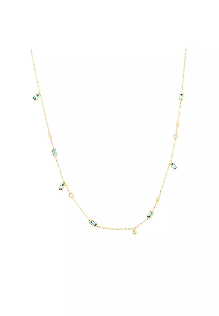 Gold and sales topaz necklace