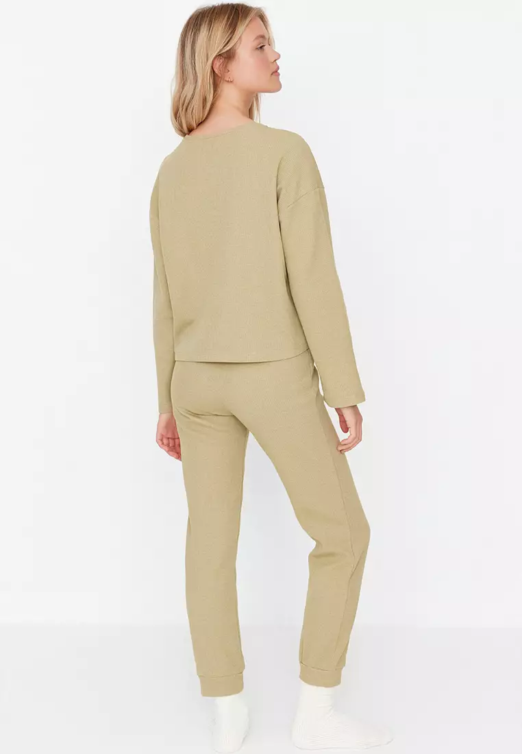Textured Knit Pajama Set