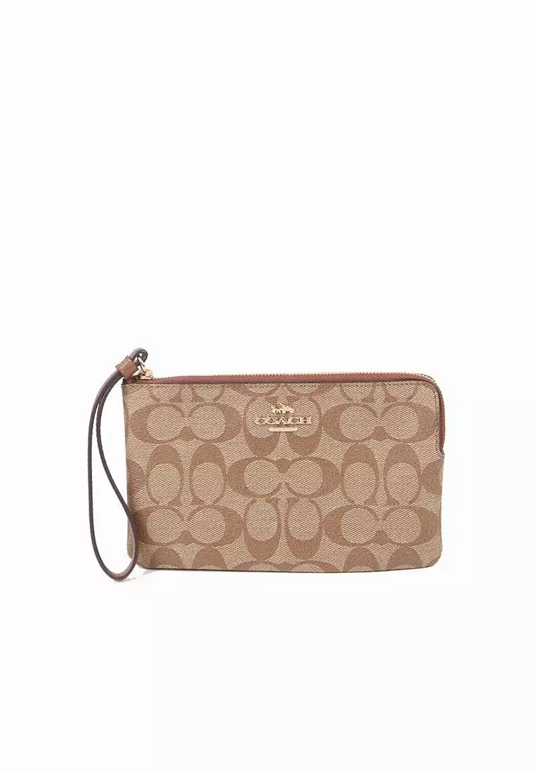 Coach signature 2025 large wristlet