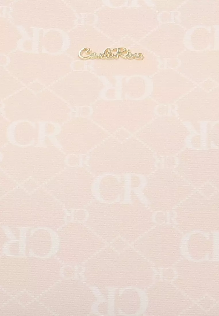 Buy Carlo Rino CR Monogram in Cream 2 Way Shoulder Bag - Beige 2026 ...