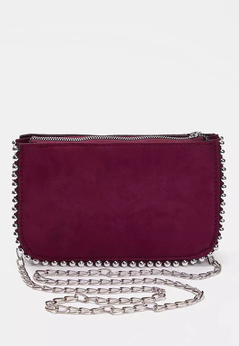 Studded Cross Strap Mini Wallet Bag