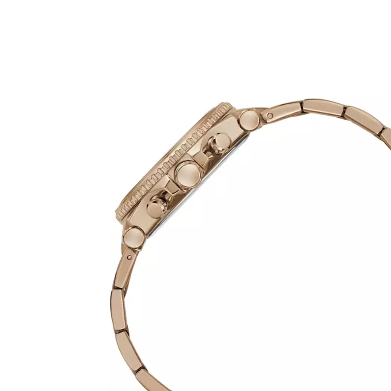 Jam Tangan Wanita Guess GW0590L3 Ladies White Dial Rose Gold Stainless Steel Strap