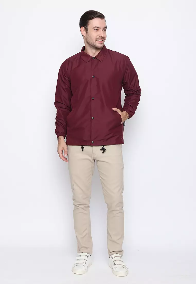 17SEVEN Jaket windbreaker Basic 004-MAROON