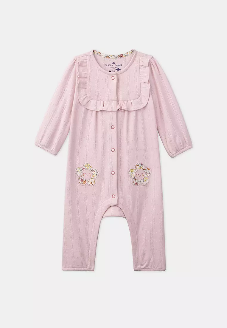 Pink Pointelle Sleepsuit