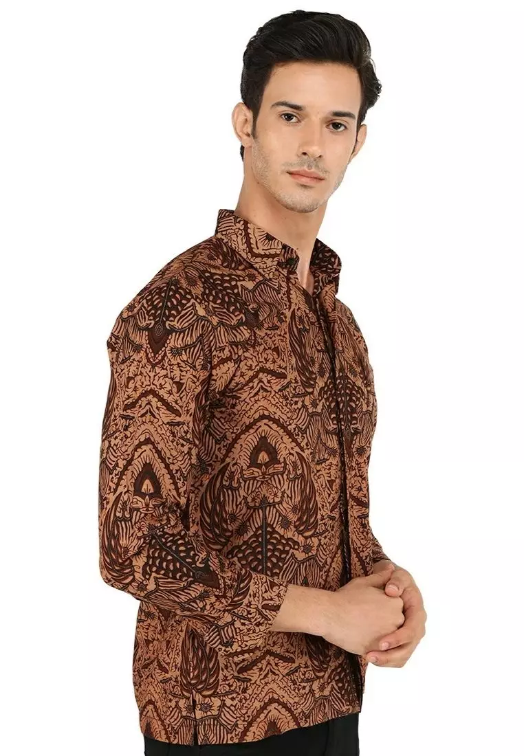 Kemeja Batik Pria Premium Slimfit Elegant Modern Lengan Panjang Bambang Kaca