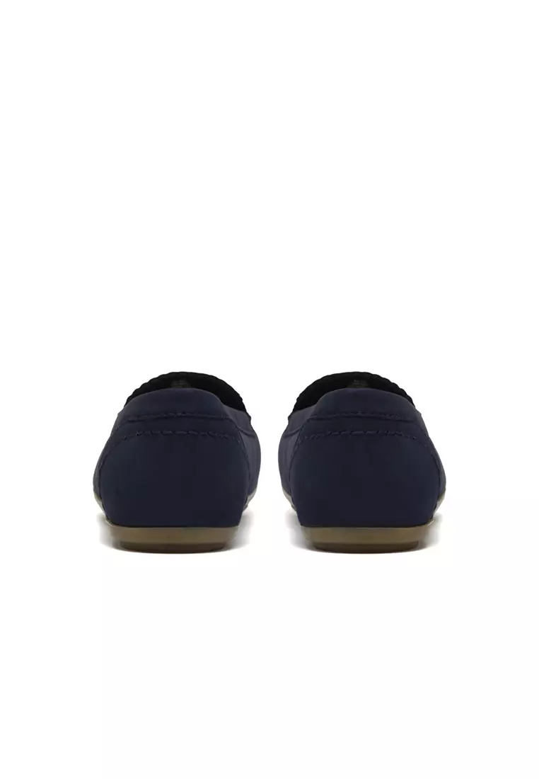 Womens Elliotte Sail Moccasins Navy Nubuck - Wide Fit