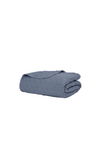 HOOGA Castor Navy Coverlet.