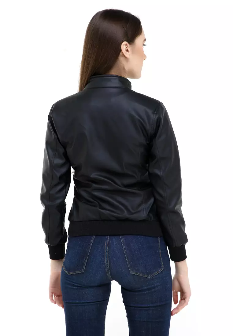 Hardwin Jaket Wanita Casual Longsleeve Outer Material Leather Kulit ORIGINAL