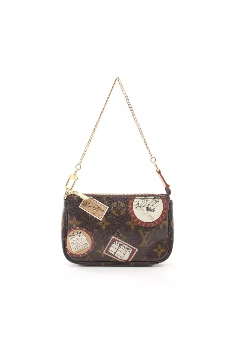 Buy Louis Vuitton Pre-loved LOUIS VUITTON Mini Pochette Accessoires  Monogram Label Collection Chain ​​Handbag Pvc Brown Multicolor 2023 Online