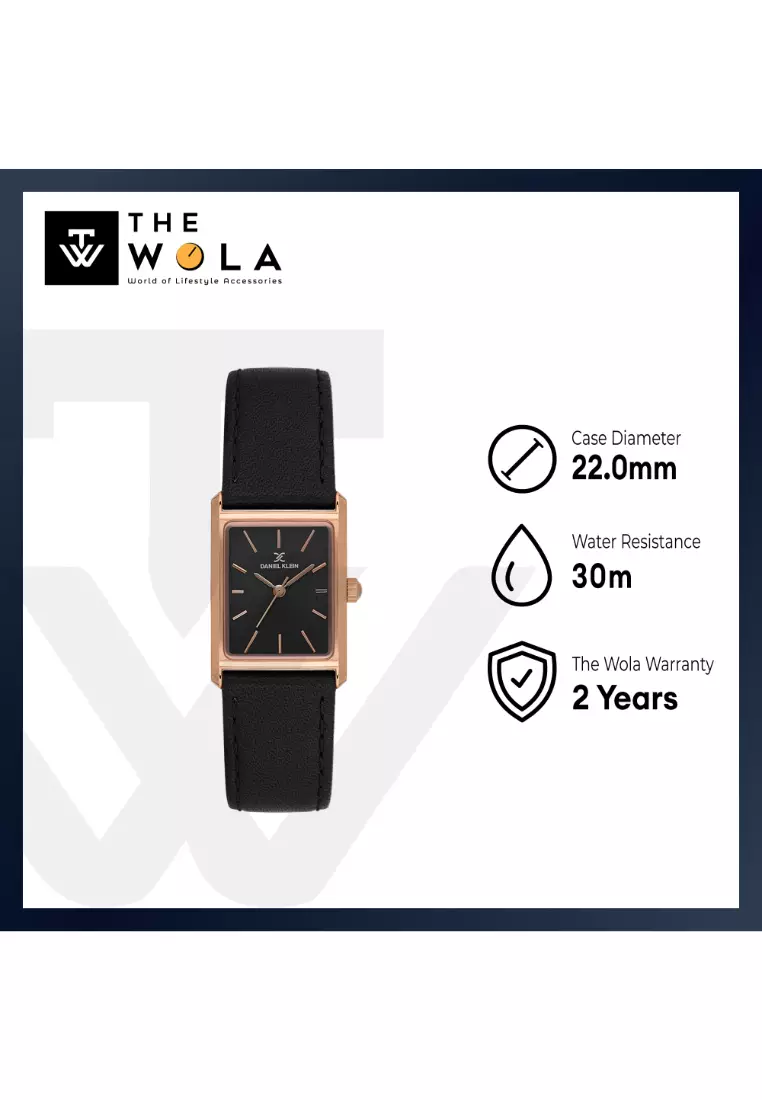 Women Analog Black Leather Watch DK.1.14124-6