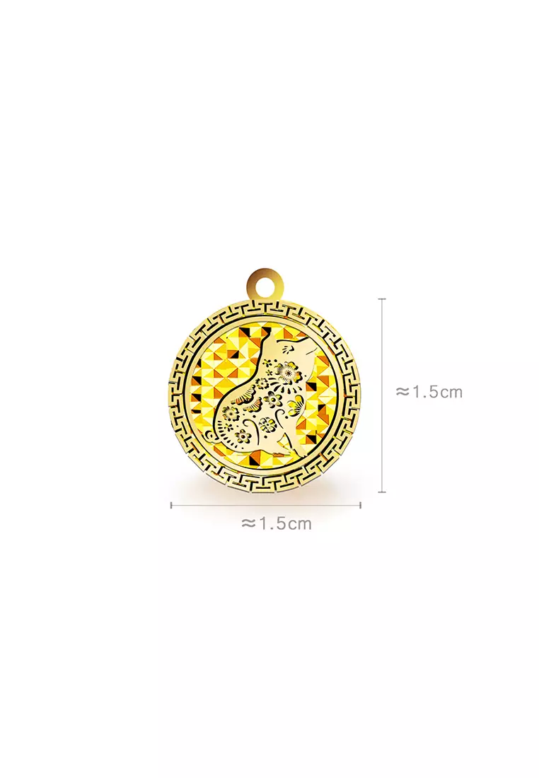 916/22K金 豬吊墜 B259L