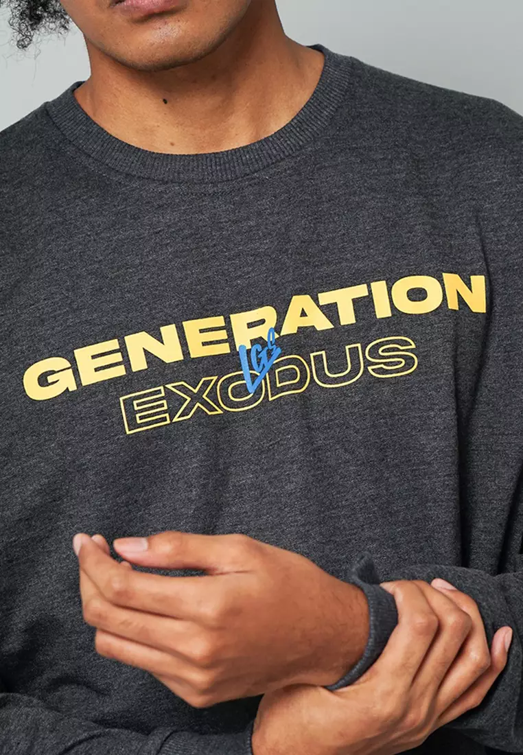 LGS Street - Generation Exodus - Sweatshirt - Streetwear - Abu gelap - Unisex - SW.10.H008.005
