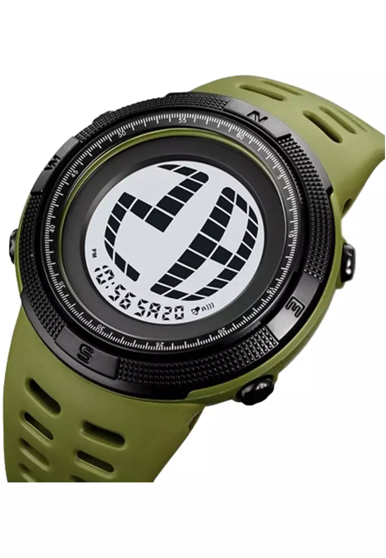 Jam Tangan Digital Pria Waterproof Many Function Strap Tali Material TPU DV57 ORIGINAL